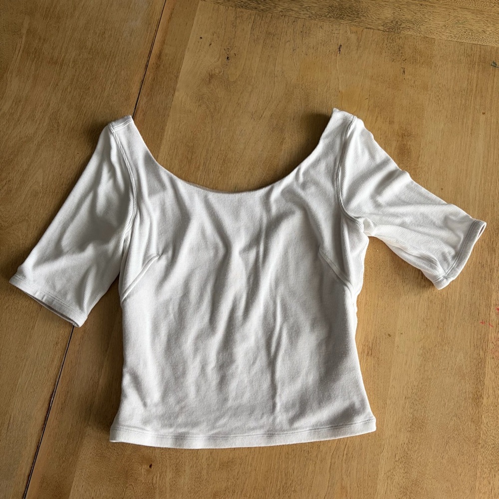 Lululemon Athletica Ribbed Micro Modal Half Sleeve Tee
